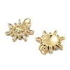 Rack Plating Brass Micro Pave Cubic Zirconia Pendants KK-Z071-56G-2