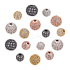 Round Brass Micro Pave Cubic Zirconia Beads ZIRC-NB0001-47-1