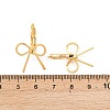 Bowknot Brass Leverback Earrings EJEW-A150-04B-G-5