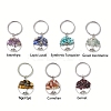 7Pcs Natural & Synthetic Mixed Stone Tree of Life Keychains KEYC-JKC01369-4
