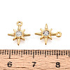 304 Stainless Steel Rhinestone Charms STAS-N110-42G-3