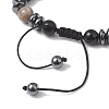 3Ocs Natural Mixed Gemstone Beads Braided Bead  Bracelets BJEW-JB13195-5