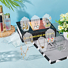 10Pcs L-Shaped Acrylic Slant Back Earring Display Stands EDIS-FG0001-64-4