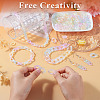 400Pcs Luminous Rainbow Iridescent Plating Transparent Acrylic Linking Rings OACR-TA0002-80-7