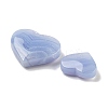 Natural Blue Lace Agate Heart Love Healing Stones G-G126-02-2