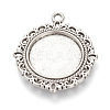 Tibetan Style Alloy Pendant Cabochon Settings TIBE-T003-08AS-NR-1