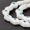 Handmade Evil Eye Lampwork Beads Strands LAMP-F024-02B-6
