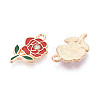 Alloy Rhinestone & Enamel Pendants ENAM-T024-63A-G-2