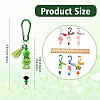 Silicone & Faux Suede Tassel Pendant Decoration HJEW-YW00100-01-3