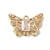Brass Micro Pave Cubic Zirconia Pendants KK-M301-02G-1