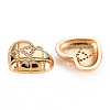 Brass Micro Pave Clear Cubic Zirconia Pendants KK-S360-144A-NF-2