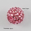 Chunky Round Resin Rhinestone Bubblegum Ball Beads X-RESI-S260-20mm-S17-2