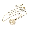 Brass Micro Pave Clear Cubic Zirconia Tree of Life Pendants LS-NJEW-H066-01G-G-2