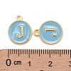 Golden Plated Alloy Enamel Charms X-ENAM-S118-04J-3