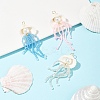 Natural Shell & Glass Pearl Big Pendants PALLOY-FS00032-7