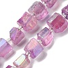 Electroplated Natural Quartz Beads Strands G-G767-02-19-1