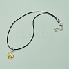 Glass Seed Beads & Glass Pearl Angel Pendant Necklaces NJEW-MZ00056-02-4