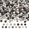 300Pcs 15 Styles Natural & Synthetic Mixed Gemstone Round Beads G-AR0005-78-1