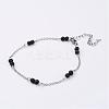 304 Stainless Steel Chain Anklets AJEW-AN00170-02-1