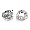 Tibetan Style Alloy Pendant Cabochon Settings PALLOY-N178-09AS-2