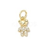 Brass Micro Pave Cubic Zirconia Charms ZIRC-I356-15G-04-1