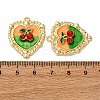 Light Gold Tone Alloy Enamel Pendants ENAM-B028-33KCG-02-3