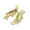 Brass Micro Pave Cubic Zirconia Pendants KK-F903-04G-2