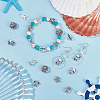 80Pcs 8 Styles Tibetan Style Alloy Beads TIBEB-SC0001-37-4