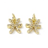 Real 18K Gold Plated Brass Micro Pave Clear Cubic Zirconia Charms KK-E068-VB411-12-2