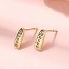 Teardrop Brass Micro Pave Clear Cubic Zirconia Stud Earrings LS-EJEW-H180-26G-1
