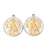 304 Stainless Steel Pendants STAS-G385-07GP-1