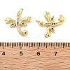 Brass Micro Pave Cubic Zirconia Pendants KK-C092-05G-3