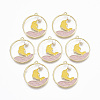 Alloy Enamel Pendants LS-ENAM-S122-010-NR-2