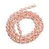 Transparent Electroplate Glass Beads Strands X-EGLA-A037-T6x8mm-B06-2