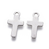 Tarnish Resistant 201 Stainless Steel Tiny Cross Charms STAS-L233-072P-2