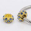 Alloy Rhinestone European Beads CPDL-H997-13-1