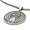 201 Stainless Steel Pendant Necklaces NJEW-M212-01F-ASP-1