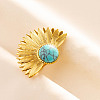 Adjustable 304 Stainless Steel Cuff Open Rings for Women EY4834-8-1