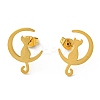304 Stainless Steel Stud Earrings for Women EJEW-F320-03G-1