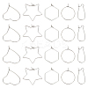 150Pcs 5 Style 304 Stainless Steel Hoop Earring Findings STAS-UN0050-92-1