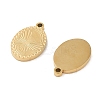 Ion Plating(IP) 304 Stainless Steel Pendants STAS-I309-06G-2