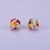 Printed Round Silicone Focal Beads SI-JX0056A-60-1