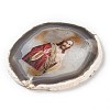 Printed Natural Agate Slice Stone Ornament DJEW-M011-02B-3