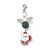 Christmas Theme Angel Alloy Enamel Pendant Decoration HJEW-TA00026-3