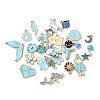 27Pcs 27 Style Light Gold Alloy Enamel Pendants ENAM-YW0001-77-6