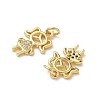 Brass Micro Pave Cubic Zirconia Pendants KK-L243-12G-01-2