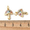 Brass Micro Pave Clear Cubic Zirconia Pendants KK-Q031-24G-3