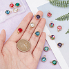 16Pcs 8 Colors Ion Plating(IP) 304 Stainless Steel with K9 Glass STAS-DC0008-45-3