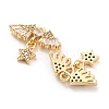 Brass Micro Cubic Zirconia Pendants KK-Q789-31G-2