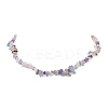 Natural Fluorite Chips Beaded Necklaces NJEW-JN04275-06-4